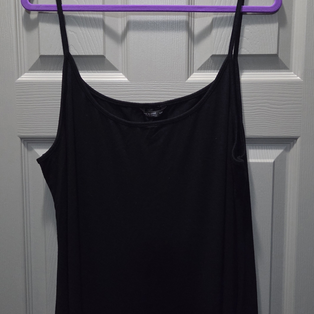 Black Long Slip Stap Maxi Dress